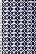 1027- Yukata Fabric - Interlocking Diamonds - Traditional 14" wide - Dark Indigo - By the Half Yard