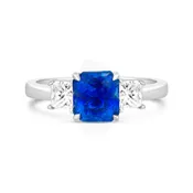 18kt White Gold Sapphire and Diamond Ring