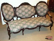 1870's Victorian Rosewood Triple Back Sofa