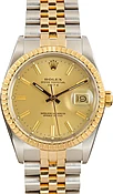 Pre-Owned Rolex Date Ref 15053 Champagne Dial