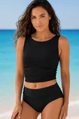 Black Isle Rouched Crop Top