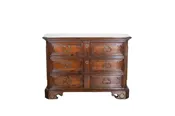 17th-century Emilian Chest Of Drawers In Solid Walnut