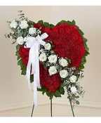 ALWAYS REMEMBER™ FLORAL HEART TRIBUTE - RED WITH W