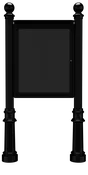 4" Fluted Post Community Message Board