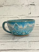 Handmade Beach Vibes Cappuccino Cup.