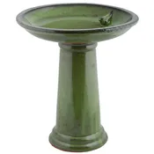 Ceramic Green Bird Bath