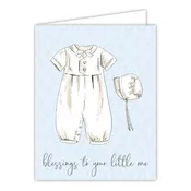 Blessing To Your Little One Christening Outfit Greeting Card