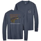 Dragonfly Anglers Long Sleeve Pocket Tee- Spring Navy