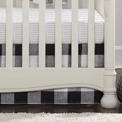 Buffalo Check (Black and White) Crib Skirt 17" Drop