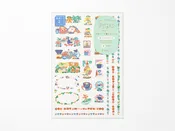 Midori Yuru Log Sticker 2 Sheets - Coffee Shop
