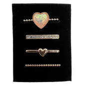 $3 4 Piece Hearts Watch Charm Set