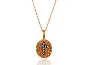 0.12ctw Diamond Cross Pendant On A Chain