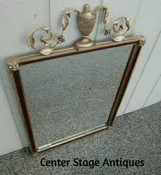 53167 Antique Wood and Gesso Urn Mirror