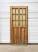 12 Lite Amber Glass Single Door