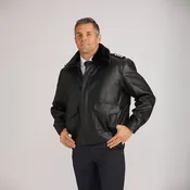 Citation Leather Pilot Jacket - Black