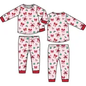 Bows & Candy Canes - Long Sleeve Loungewear Set