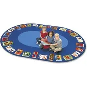Carpets for Kids&reg; Premium Reading By The Book Oval Area Rug Area Rug - 11.67 ft Length x 99" Width - Oval - Reading By The Book