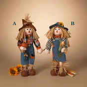 23" Plush Standing Scarecrow Figurine - Assorted Styles, Sold Separately - Gerson Company