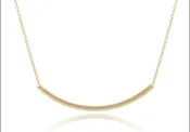 16” Necklace Gold - Bliss Bar Smooth