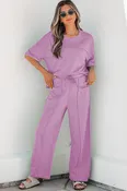 Here For It Orchid Top and Barrel Pant Set