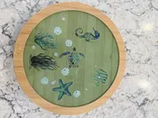 Bamboo_Turntable with Marine LIfe 10.5 in