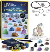 Blue Marble National Geographic Gemstone Advent Calendar 2026 – Christmas Countdown Calendar for Kids with 24 Gems, Rock Collection, Mini Gem Dig Kit (Multilingual Version)