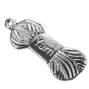 Antique Silver Plate 28x12MM Yarn Skein