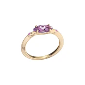 Amethyst Fortuneye Ring in Yellow Gold