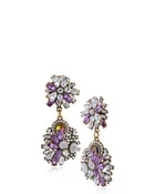 Baroque Floral Cluster Drop Earrings