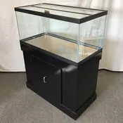 2pc PetSmart 45 Gallon Aquarium & Black Laminate Stand Set