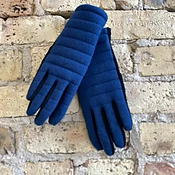 Blue and Black Cashmere Blend Gloves — A Pied Shoe Boutique