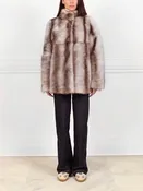 Chinchilla Dyed Shearling Coat