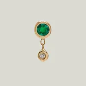 Bezel Stud with Emerald