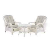 Alexa Living Room Set of 3 pieces, White color