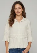 1/2 Sleeve Ruffle Blouse