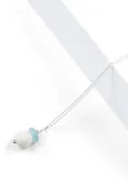 Sea Glass & Lava Bead Necklace with Gift Box