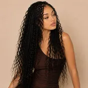 Crochet Boho Braids with Deep Wave Human Hair