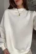 Abby Cream Mock Neck Pullover