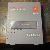 SanDisk Optimus 5100 2TB NVMe PCIe Gen4 M.2 2280 Internal SSD