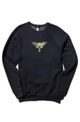 A MOTH TO A FLAME CREW SWEATSHIRT; DARK GRAY HEATHER