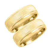 Allure Same Sex Mens Band Set 14K Yellow Gold
