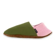 Arles Woven Cotton House Shoes - Sherpa Lined