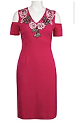 Cold Shoulder Scuba Crepe Dress