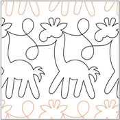 Animal Crackers Border – Giraffes Pantograph