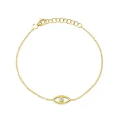 0.04 ctw Diamond Bezel Eye Bracelet