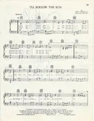 BEATLES Autographed LYRICS- I’LL FOLLOW THE SUN” signed by JOHN