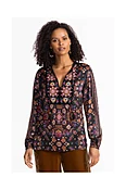 CURVED HEM PRAIRIE BLOUSE