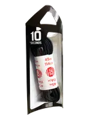 10 Seconds® 1075 Narrow Flat Tubular Sneaker Laces | Black