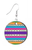 Bright Stripes - Round Earring Design