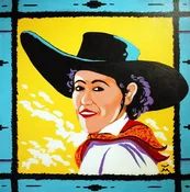 Cowgirl Original Art Painting by Dan Howard
